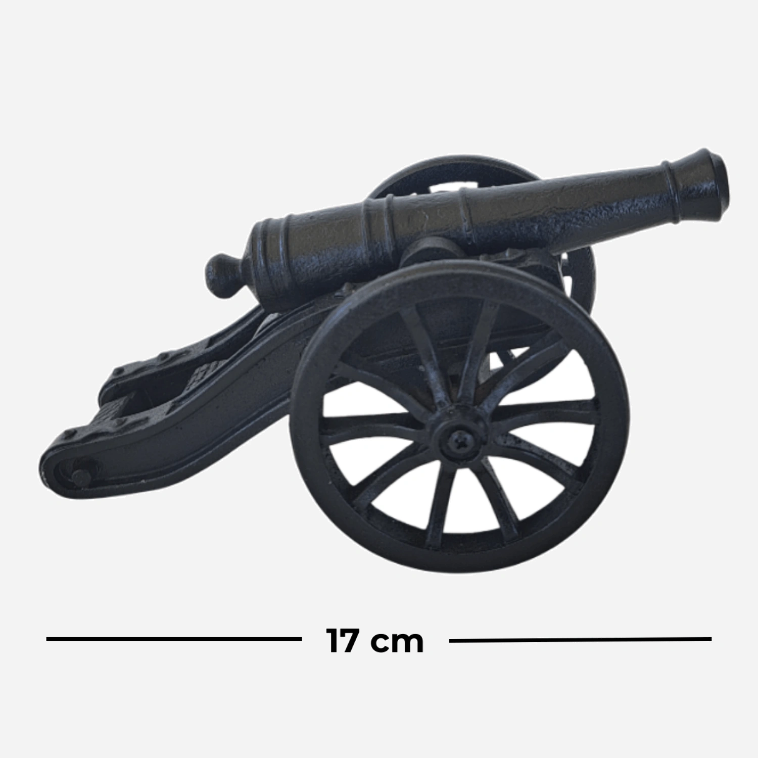 17 cm siyah T3 Topu biblo ve savaş topu maketi ön görünüm